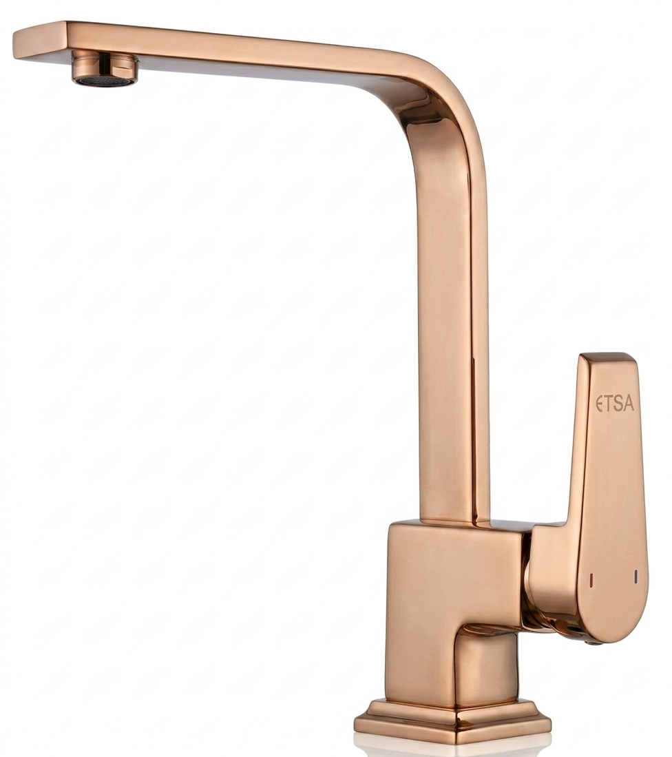 QUATTRO KUĞU LAVABO BATARYASI ROSE GOLD